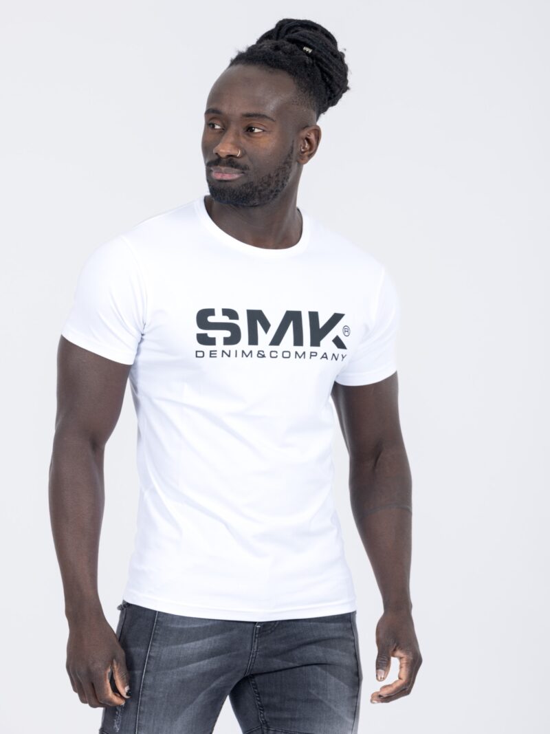 T-SHIRT BRANCA SMK LOGO