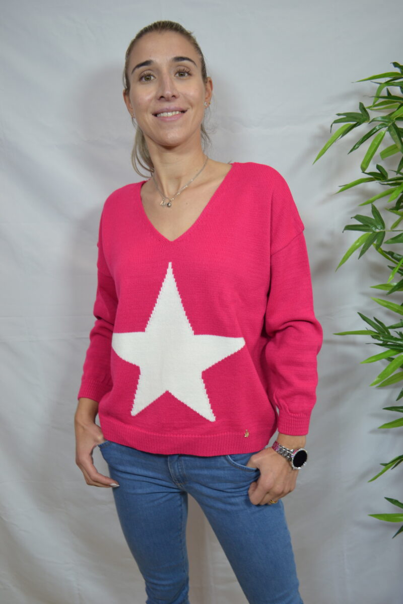 Camisola Mulher Decote Estrela